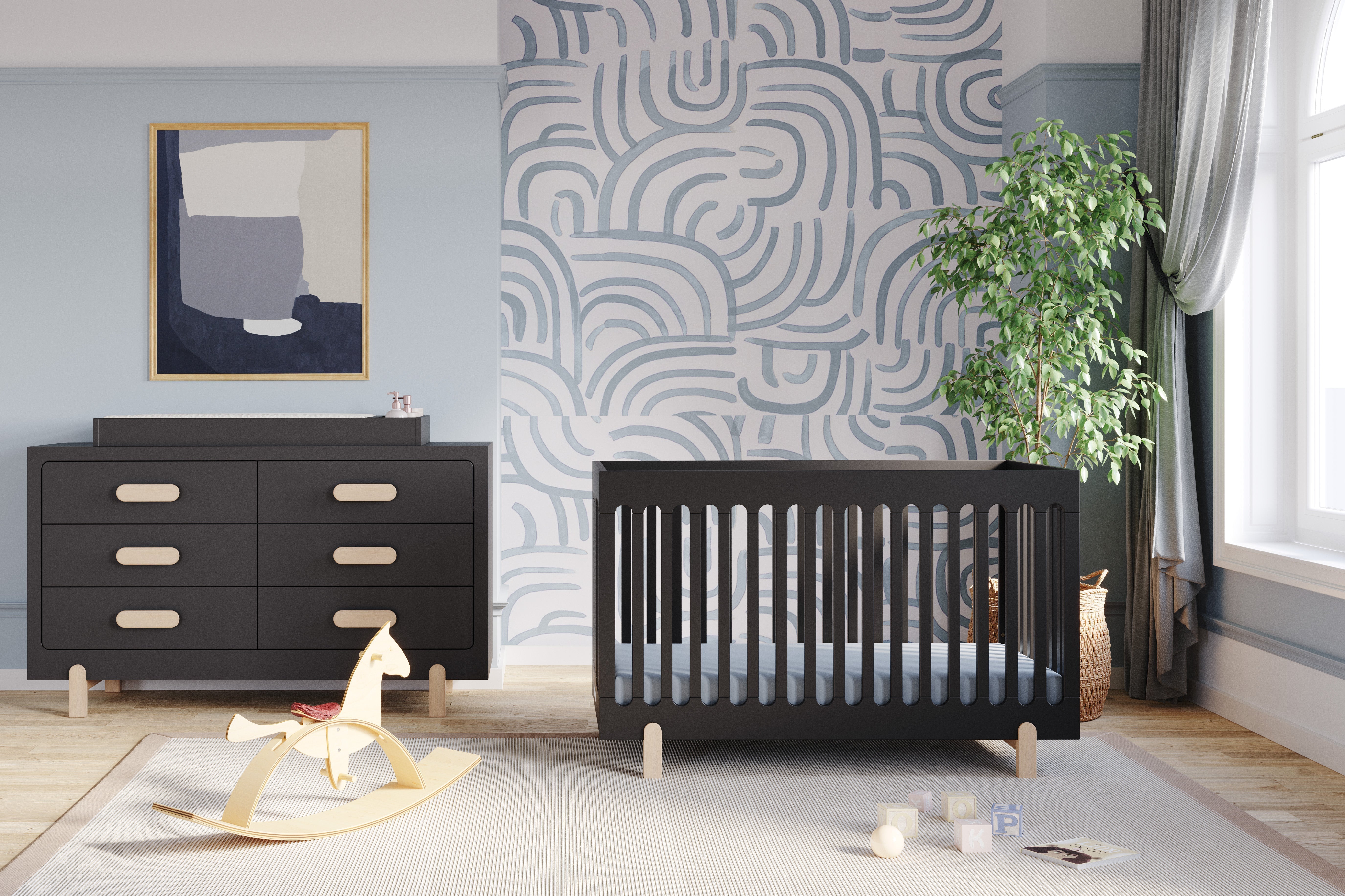 High Contrast, Big Impact: Black and White Nursery Design Ideas