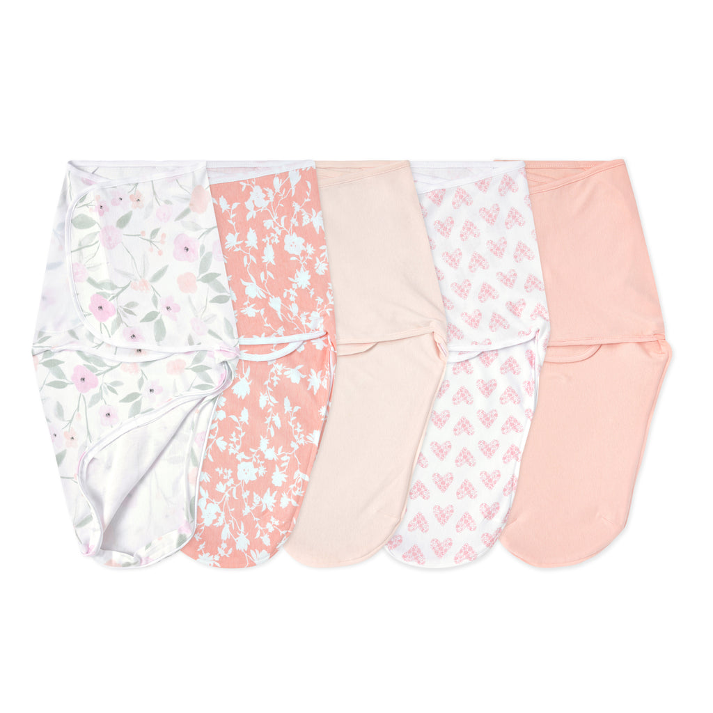 essentials wrap swaddles quick change 5 pack