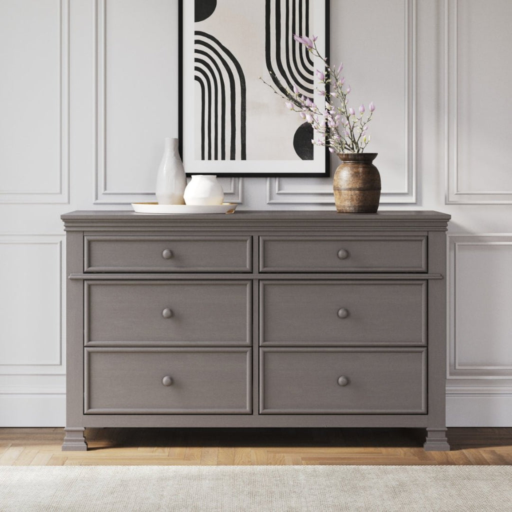 Child Craft Westgate 6-Drawer Double Dresser - Gray Child Craft Westgate 6-Drawer Double Dresser - Gray