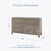 The Kieran 6-Drawer Double Dresser in Crescent Gray features six drawers and measures 55 inches wide, 33 inches high, and 17.5 inches deep, with an interlocking safety system that allows only one drawer to open at a time.