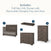 Redmond 4 Piece Nursery Set with Crib, Dresser with Changing Tray and Chest, featuring a crib, a dresser with a removable changing tray, and a chest, labeled with numbers one through four.