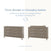 A gray Kieran 6-Drawer Double Dresser, Crescent Gray shown alone on the left and with a changing topper installed on the right, under text explaining how to convert the nursery dresser into a changing station.