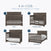 Four images show a Child Craft Redmond 4 Piece Nursery Set with Crib transitioning from a standard crib to a toddler bed, a daybed, and a full-size bed, demonstrating how it grows with a child from birth to five years.