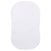 The HALO BassiNest® Fitted Sheet is oval-shaped, made from 100% soft cotton with a subtle dotted texture—gentle on delicate skin and shown on a plain white background.