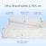 The HALO DreamWeave™ Breathable Crib Mattress features a washable, partially unzipped top showing its food-grade polymer core, GREENGUARD Gold label, waterproof toddler side, and breathable 3D mesh cover. Text: Ultra Breathable & 90% Air.