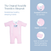 The HALO Baby Merlins Magic Sleepsuit® 100% Cotton in pink is shown, featuring a scooped neckline for comfort, zipper covers, and open hands and feet to aid grasping and self-soothing. Highlights healthy sleep habits for swaddle transition.