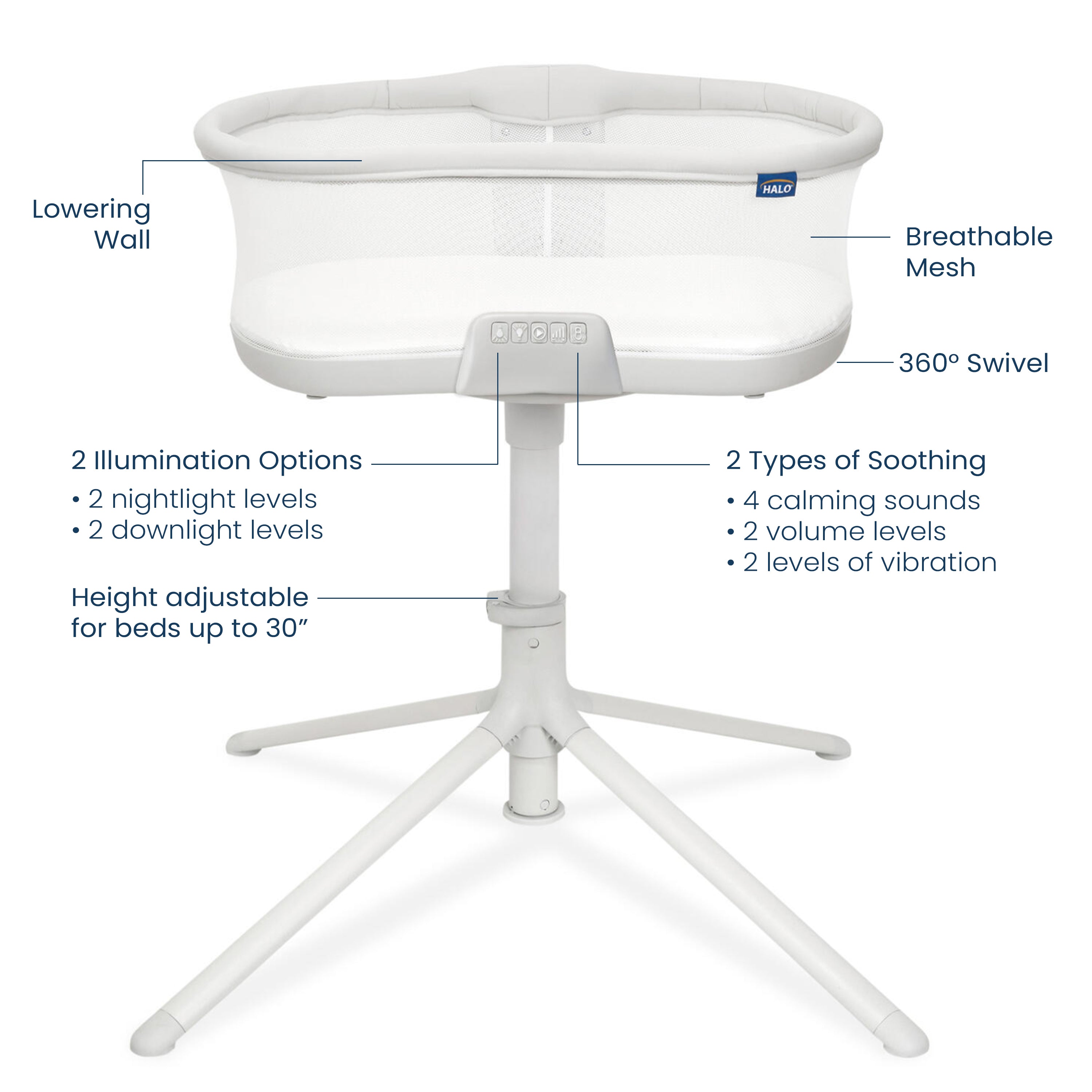 Bassinet Halo Bassinest Breastfeeding Timer HALO Bassinest Swivel
