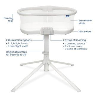 BassiNest® Soothing Swivel Sleeper Bedside Bassinet HALO