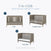 Graphic shows the Child Craft Kieran 3-in-1 Convertible Crib in Crescent Gray as a crib, toddler bed, and day bed. Text: Grows with your child from 0–5 years. Guard rail sold separately.