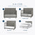 Image of the Child Craft Surrey Hill 4-in-1 Convertible Crib in Lunar Gray, shown as crib, toddler bed, day bed, and full bed; each stage is numbered and described. Bed rails and guard rail sold separately. Perfect for every nursery stage.