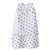 The HALO Swaddle 100% Cotton TOG 1.5 in white features gray turtle patterns, a sleeveless design, and overlapping chest fabric for an adjustable fit, shown on a plain background.
