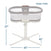 The HALO BassiNest® Luxe Swivel Sleeper Bassinet has a white X-shaped base, measures 37