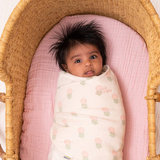 summer infant swaddleme microfleece Micro-Fleece Baby Swaddle Block Flower | Newborn
