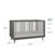 The Child Craft Cranbrook 4-in-1 Convertible Crib in Lunar Gray features slatted sides, measures 35.19