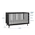 The Child Craft Cranbrook 4-in-1 Convertible Crib in Ebony features vertical slats and measures 35.19