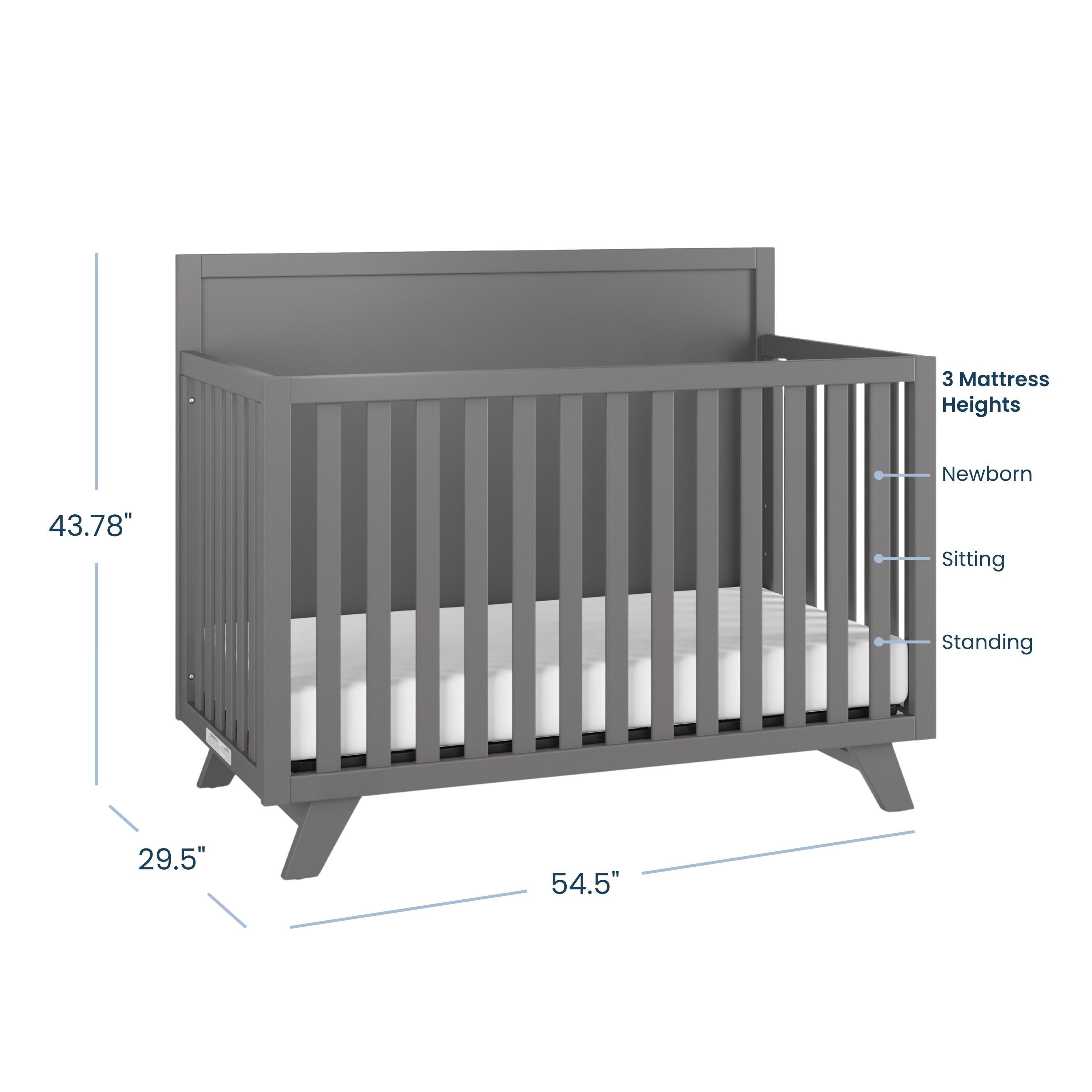 summer infant convertible crib Soho 4-in-1 Flat Top Convertible Crib, Cool Gray at Child Craft