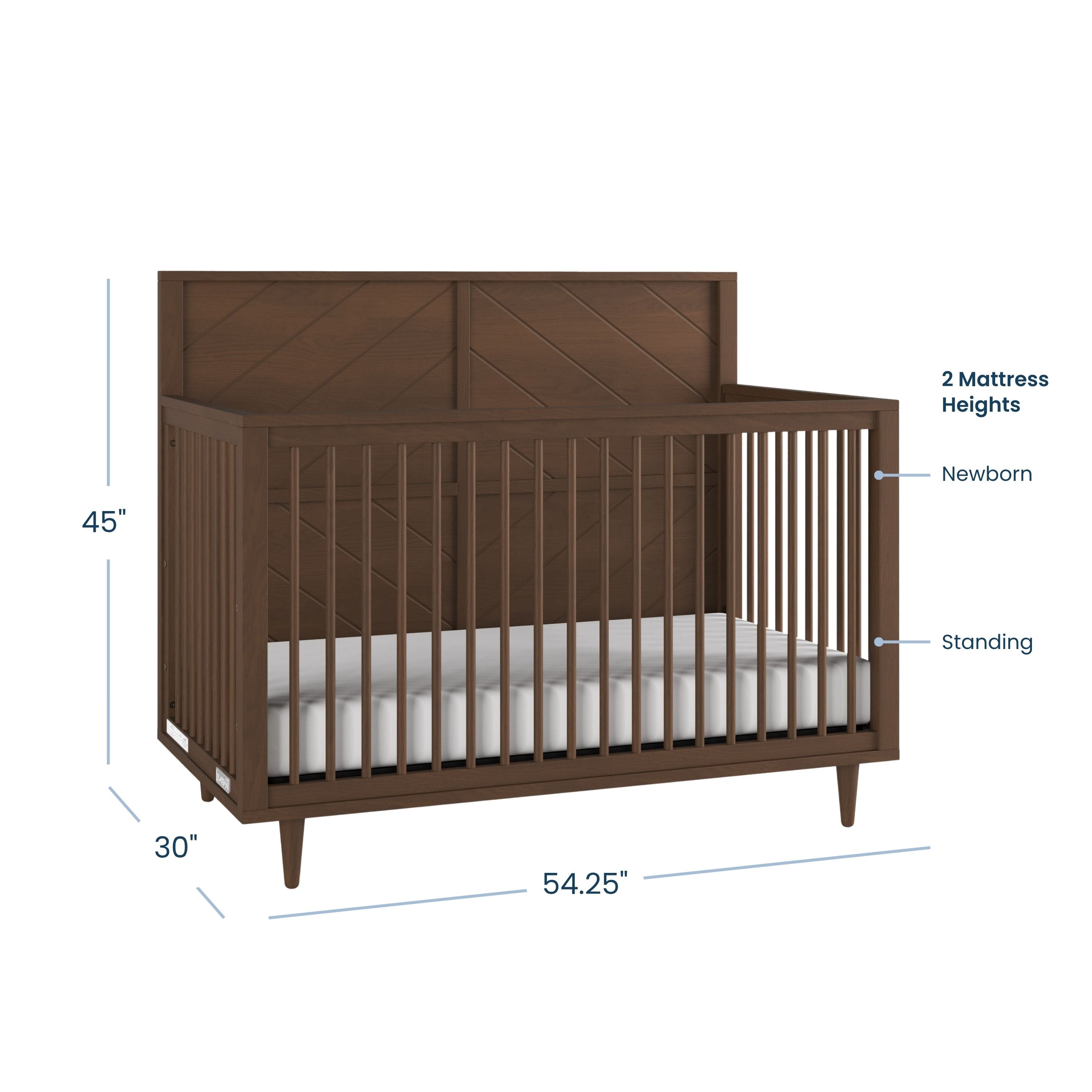 Surrey Hill 4-in-1 Convertible Crib, Toasted Chestnut at Child Craft