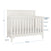 The Child Craft Woodland 4-in-1 Convertible Crib in Brushed Cotton is a white pine crib with a high back, measuring 47