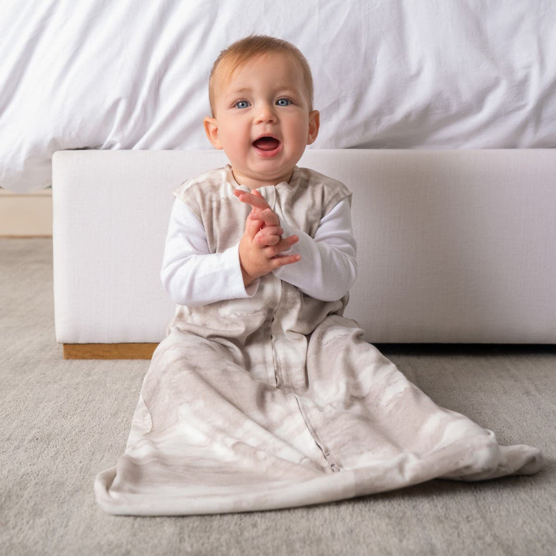 Blue Bird Print Cotton Sleep Sack |Small | HALO