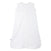A sleeveless white HALO Wearable Blanket 100% Cotton TOG 0.5 features a subtle print of tiny grey leaves. It ensures safe sleep with a convenient front zipper and has a label on the left side, laid flat against a plain background.