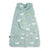 The HALO Harry Potter™ Swaddle Micro-Fleece TOG 3.0 is a soft, light teal sleep sack with wraparound closure, featuring white owls, yellow lightning bolts, eyeglasses, and envelopes—magical comfort with a bottom zipper for easy changes.