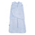 The HALO SuperSoft Bamboo Swaddle TOG 2.0 is a light blue, hip-healthy sleep sack with a zip-up front and adjustable wings that keeps your baby securely wrapped and comfortable.