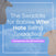 Text on a cloud background reads: The HALO SwaddleStretch™ Newborn Swaddle TOG 0.5: For babies who don’t love swaddling—and parents who still need sleep. Gray hip-healthy sleep sack garments are shown in two corners.