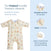 Introducing the Disney® Winnie the Pooh Baby Merlin’s Magic Sleepsuit® 100% Cotton by HALO—a cozy yellow sleepsuit adorned with charming animal prints. Designed with a scooped neckline, zipper coverings, and convenient openings at the hands and feet, this sleepsuit is crafted to support your little one during sleep regression or while transitioning from a swaddle. Its thoughtful features help encourage healthy sleep habits, making it an ideal choice for peaceful nights.