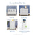 A collage shows the Child Craft Atwood 3-in-1 Euro Convertible Crib in Matte White, matching dresser, chest of drawers, and a packaged crib mattress with 