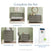 A Child Craft Cranbrook 4-in-1 Convertible Crib in Lunar Gray, dresser, chest, and nightstand are displayed with a white Dreamweave breathable crib mattress. Text reads “Complete the Set.”.