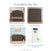 Four nursery furniture pieces: Child Craft Hampton Arch Top 4-in-1 Convertible Crib in Dapper Grey, matching dresser, grey toy box in a light room, and white breathable crib mattress. Text above: “Complete the Set.” *Items sold separately.