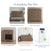 A nursery set featuring the Child Craft Hampton Flat Top 4-in-1 Convertible Crib in Dusty Heather, pine wood dresser, nightstand, toy box, and a white Dreamweave breathable crib mattress. Each item shown separately. Text: Complete the Set.