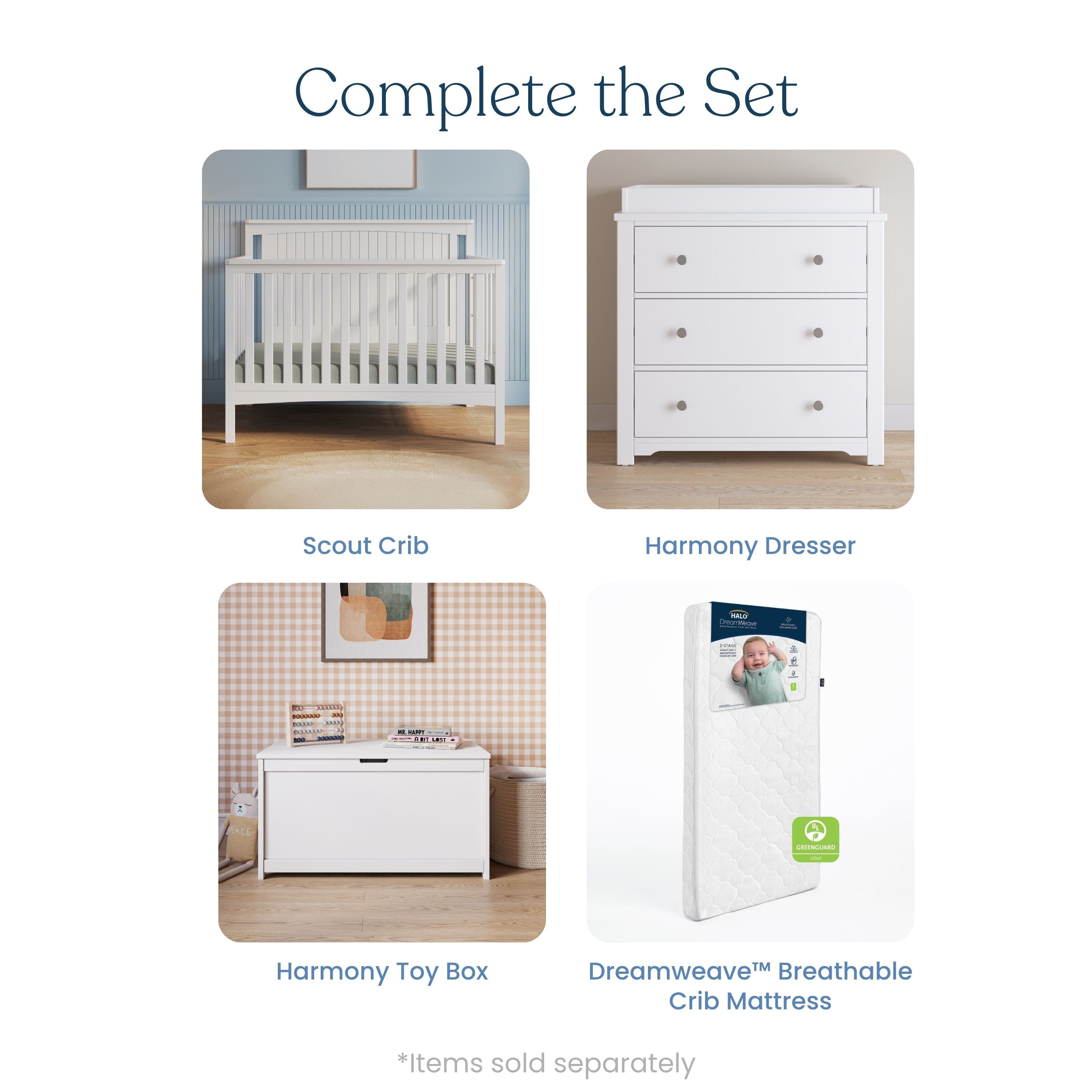 Child Craft Scout 4-in-1 Convertible Crib - Matte White