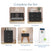 Complete the Set: Five-piece nursery set featuring the Child Craft Soho 4-in-1 Convertible Crib in Ebony, dresser, chest, nightstand with wood legs, and a white breathable crib mattress.