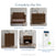 The Child Craft Surrey Hill 4-in-1 Convertible Crib in Toasted Chestnut, with matching dresser, chest, nightstand, and a white breathable crib mattress, is shown against a white wall with a geometric pattern.