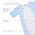HALO Baby Merlins Magic Sleepsuit® Micro-Fleece in blue is shown open, revealing its three layers: warm outer micro-fleece, a soft 100% cotton lining, and plush polyfill core—labels point to each for clarity and restful sleep.