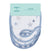 A set of aden + anais boutique 100% cotton muslin snap bibs in light blue trim, featuring stars and polka dots on soft white fabric. Absorbent and adjustable, this 3-pack includes a branded label at the top.