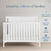 The Child Craft Hampton Flat Top 4-in-1 Convertible Crib in Matte White—loved by millions, over 70 years of expertise, baby safe finishes, ASTM and Baby Safety Alliance certified—offers safety and style for your nursery.