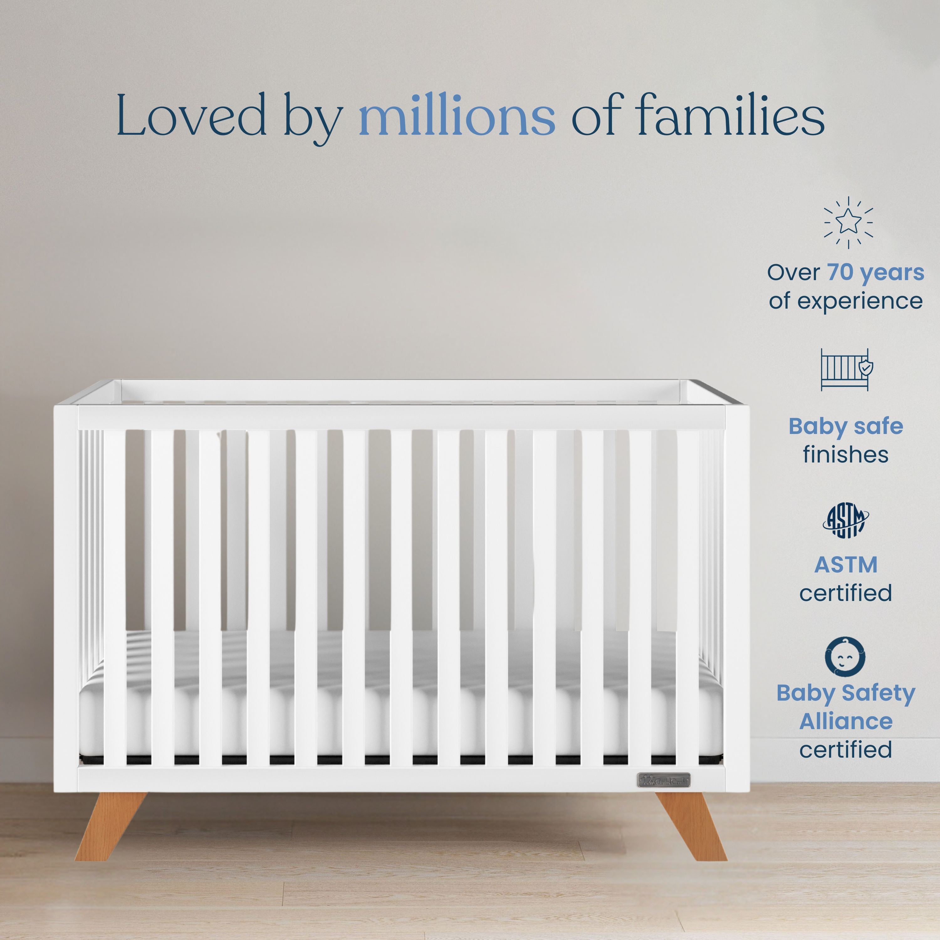 summer infant manchester 4 in 1 lifetime convertible crib Child Craft Forever Eclectic SOHO 4-in-1 Convertible Crib, White