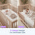 A split photo shows a baby sleeping on the 