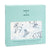 The light teal box displays an aden + anais boutique silky soft muslin dream blanket made from bamboo-infused viscose for extra comfort, featuring deer, origami birds, and stars on a white background. It includes product details in multiple languages.