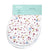Aden + anais boutique 100% cotton muslin burpy bibs, a pack of 2 featuring Harry Potter-themed red, blue, and gold star and lightning bolt patterns. The packaging prominently showcases the product name and brand.