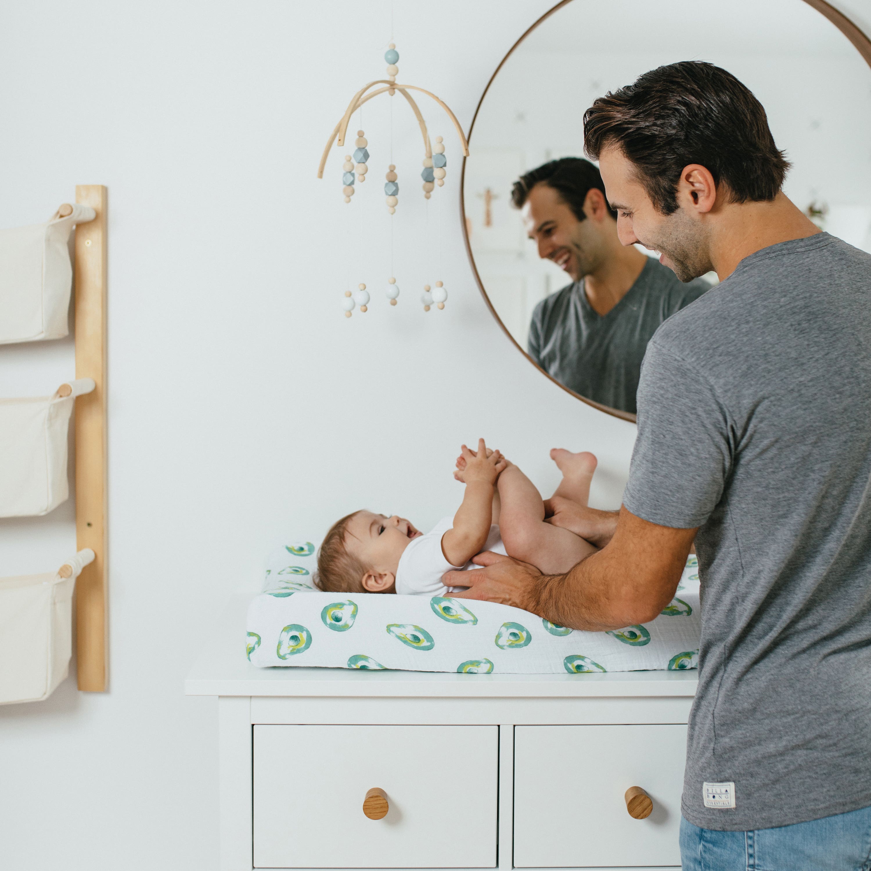 Avocado Cotton Muslin Changing Pad Covers aden anais