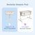 Comparison chart showing a small bassinet pad that does not fit a round-base sleeper on the left, and a HALO Bedside Sleeper DreamWeave Breathable Pad that fits a rectangular-base bedside sleeper on the right.