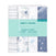 Explore the aden + anais essentials cotton muslin swaddle blanket 4 pack. This breathable set includes designs like gray stripe, green animals, blue animals on scooters, and white with blue stars. Packaged in a light teal box, it showcases detailed product information.