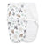 The aden + anais essentials swaddle wrap quick change 2 pack includes two baby swaddles with adjustable fasteners for secure and comfy wrapping—one adorned with safari animals and leaves, and the other featuring a beige geometric diamond pattern. Both Easy Swaddle Wraps are shown side by side against a white background.