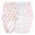 The aden + anais Disney™ essentials easy swaddle wrap quick change 3 pack (TOG 1.0) is shown in soft, pastel prints—pink floral, white animal/floral sketches, and pink gingham plaid—with an escape-proof fit for safer sleep.