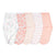 Five aden + anais essentials wrap swaddles quick change 5 pack blankets are displayed side by side, featuring soft floral prints, tiny hearts, and solid pastel shades in white, pink, and peach for safer sleep.