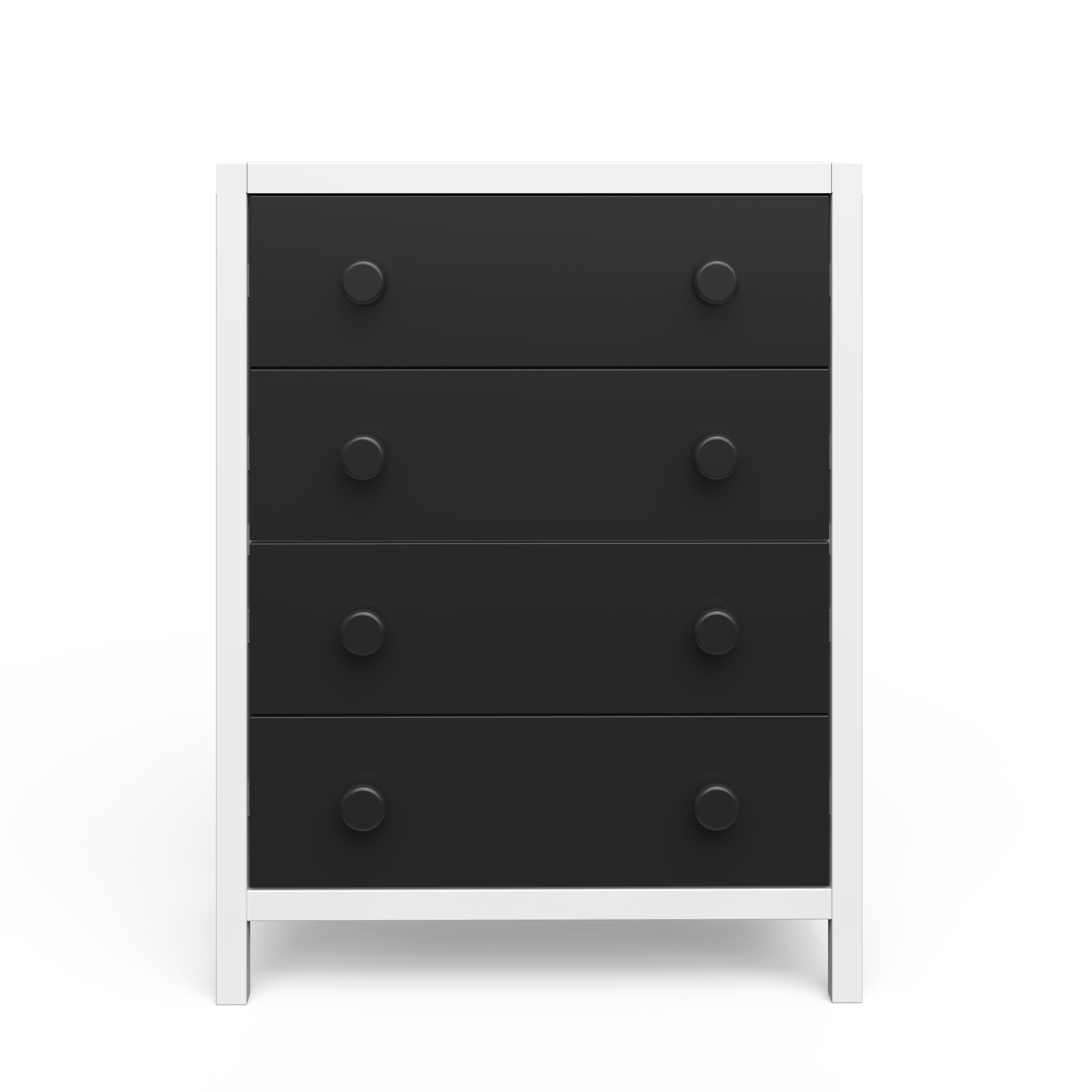 Orbit 4 Drawer Chest, Ebony/Matte White at Child Craft Orbit 4 Drawer Chest, Ebony/Matte White at Child Craft
