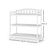 The Child Craft Arch Top Baby Changing Table in matte white features three tiers and a decorative curved top, measuring 96.52 cm high, 94.4 cm wide, and 49.6 cm deep—ideal for storing your baby's essentials while changing.